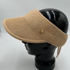 KOORINGAL - BAHAMA WOVEN VISOR - NATURAL Drawstring tie custom fit